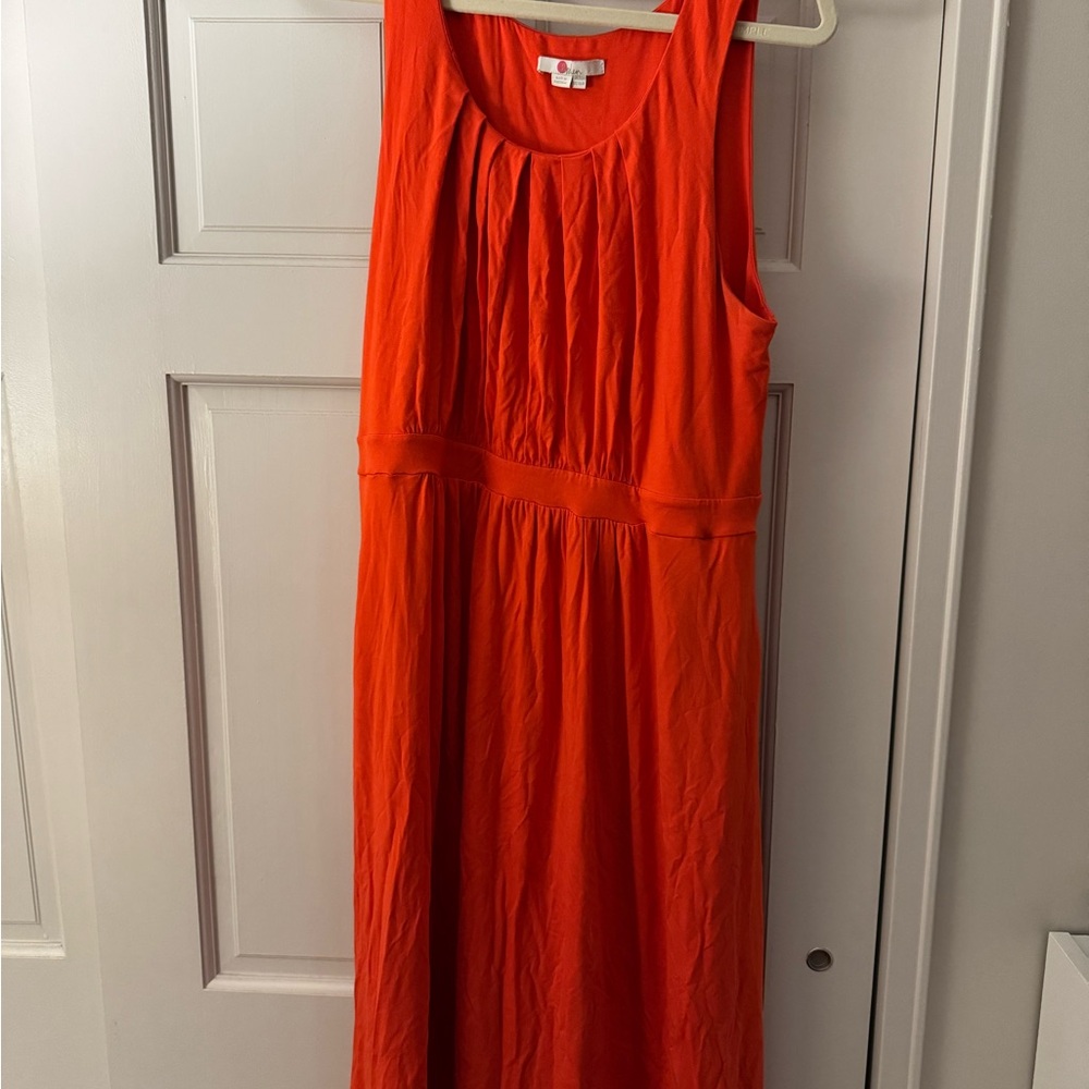 Boden Orange Midi Dress